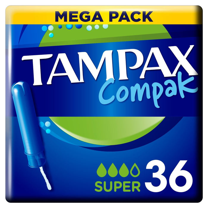 Tampax Compak Super Tampons Aplicador 36 por paquete