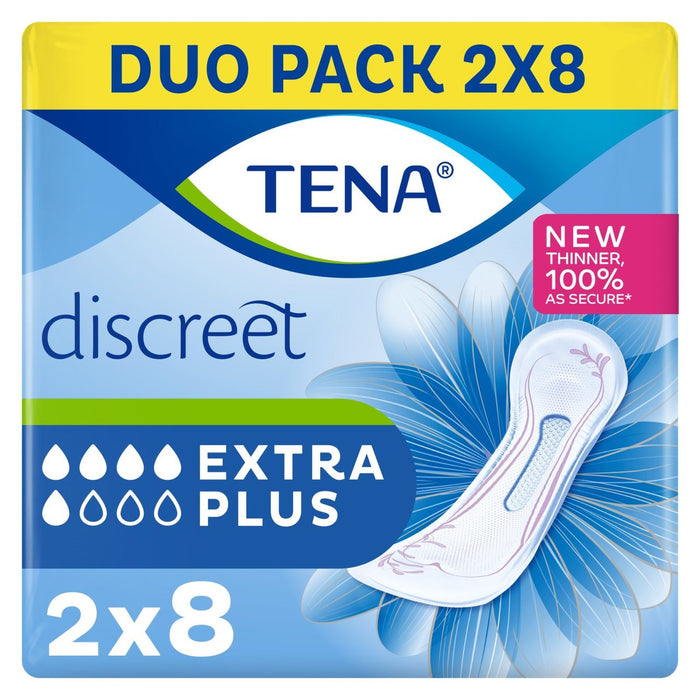 Tena Lady Discreet Extra Plus Incontinence Pads 2 x 8 por paquete