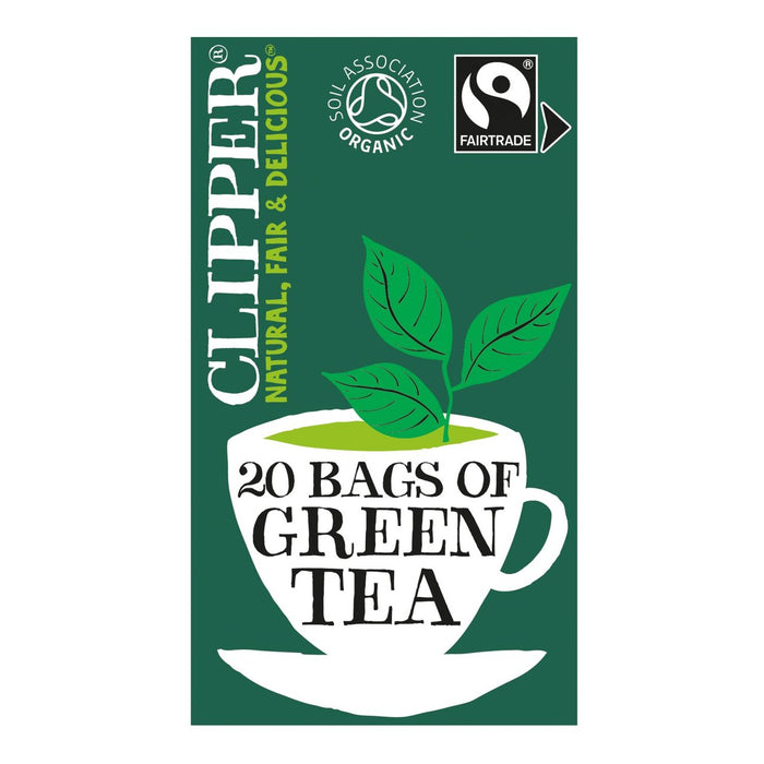 Clipper Organic Fairtrade Green Tea Sacs 20 par paquet