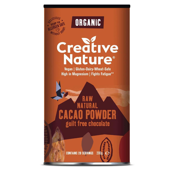 Naturaleza creativa orgánica cacao cacao polvo 200g