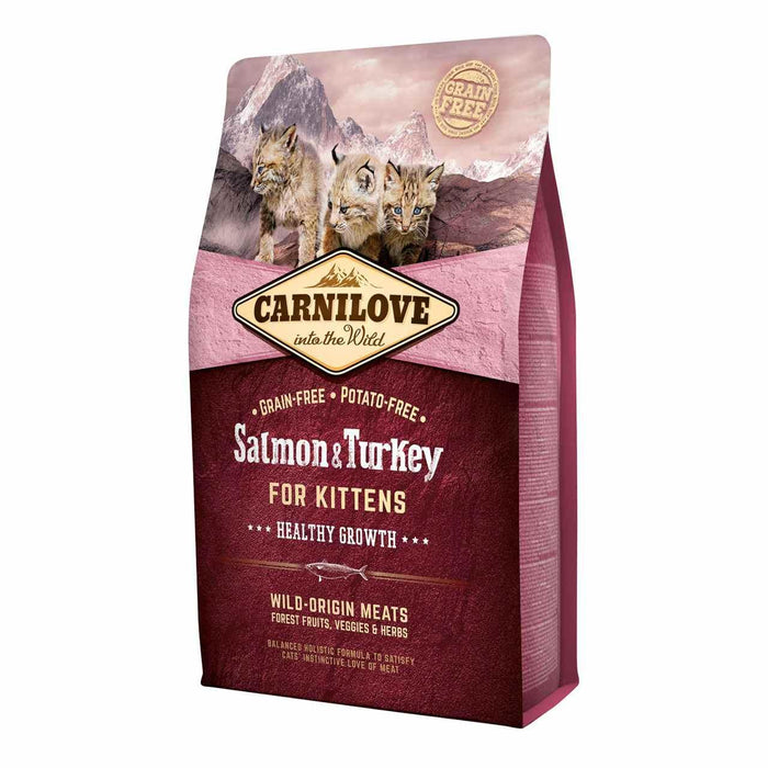 Carnilove Grano Grano Gatito Salmón y Turquía Crecimiento saludable Cat Food 2kg