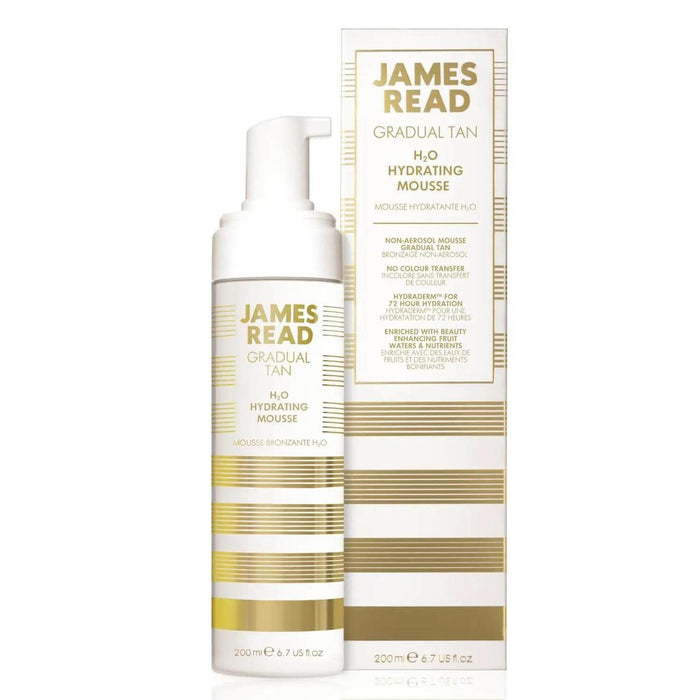 James Read H2O Hydrating Mousse Face & Body Gradual Tan, Tone léger à moyen 200 ml