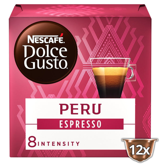 Nescafe Dolce Gusto Pérou Cajamarca Espresso Coffee Pods 12 par paquet