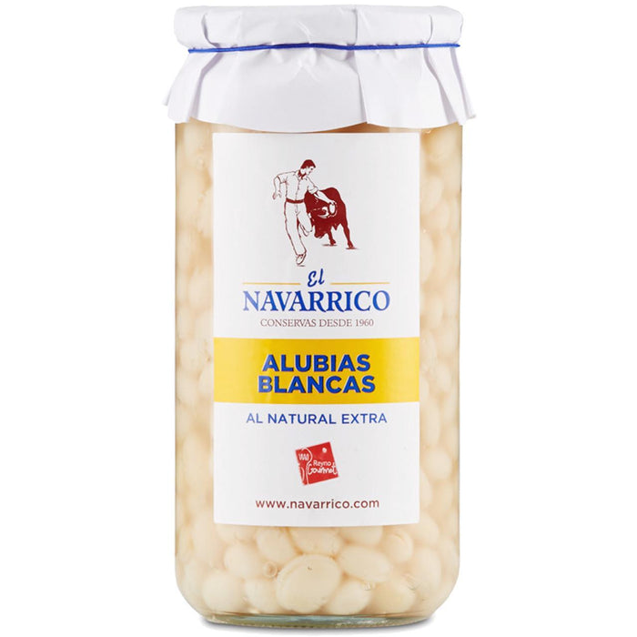 Brindisa Navarrico rund weiße Haricot Bohnen Alubias Blancas 600G