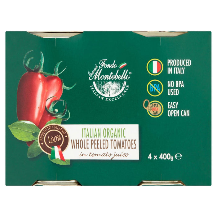 Fondebello Bio -italienisch geschälte Tomaten 4 x 400 g